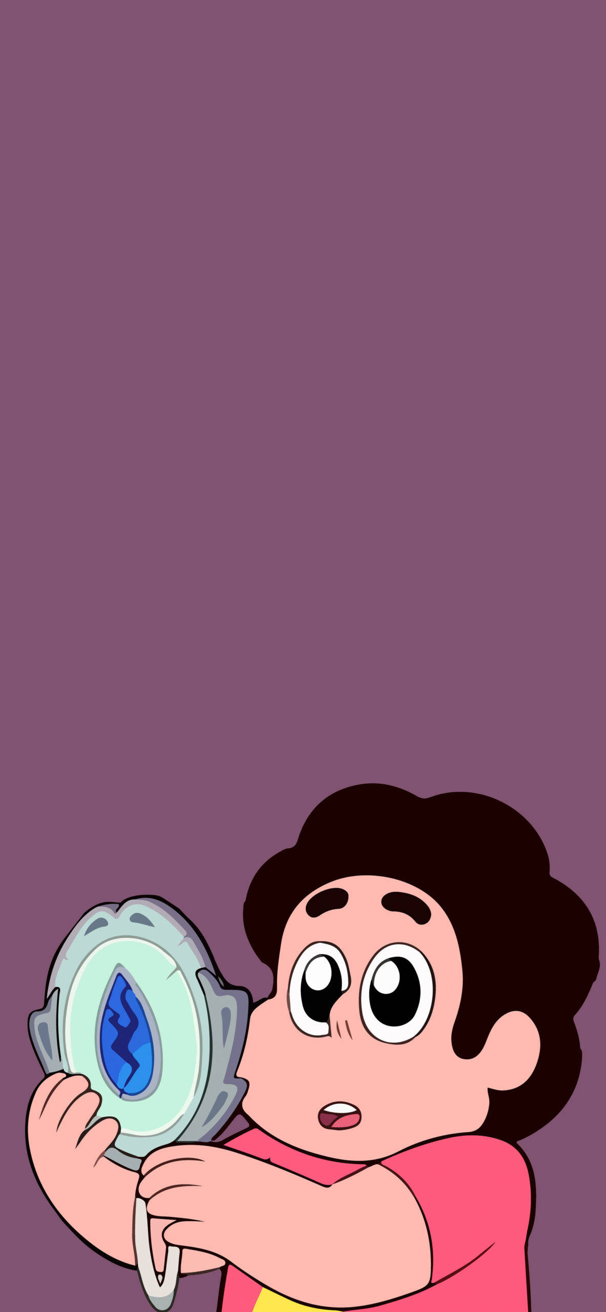 Steven Universe, mirror gem, glowing blue gemstone, 2K Phone Wallpaper