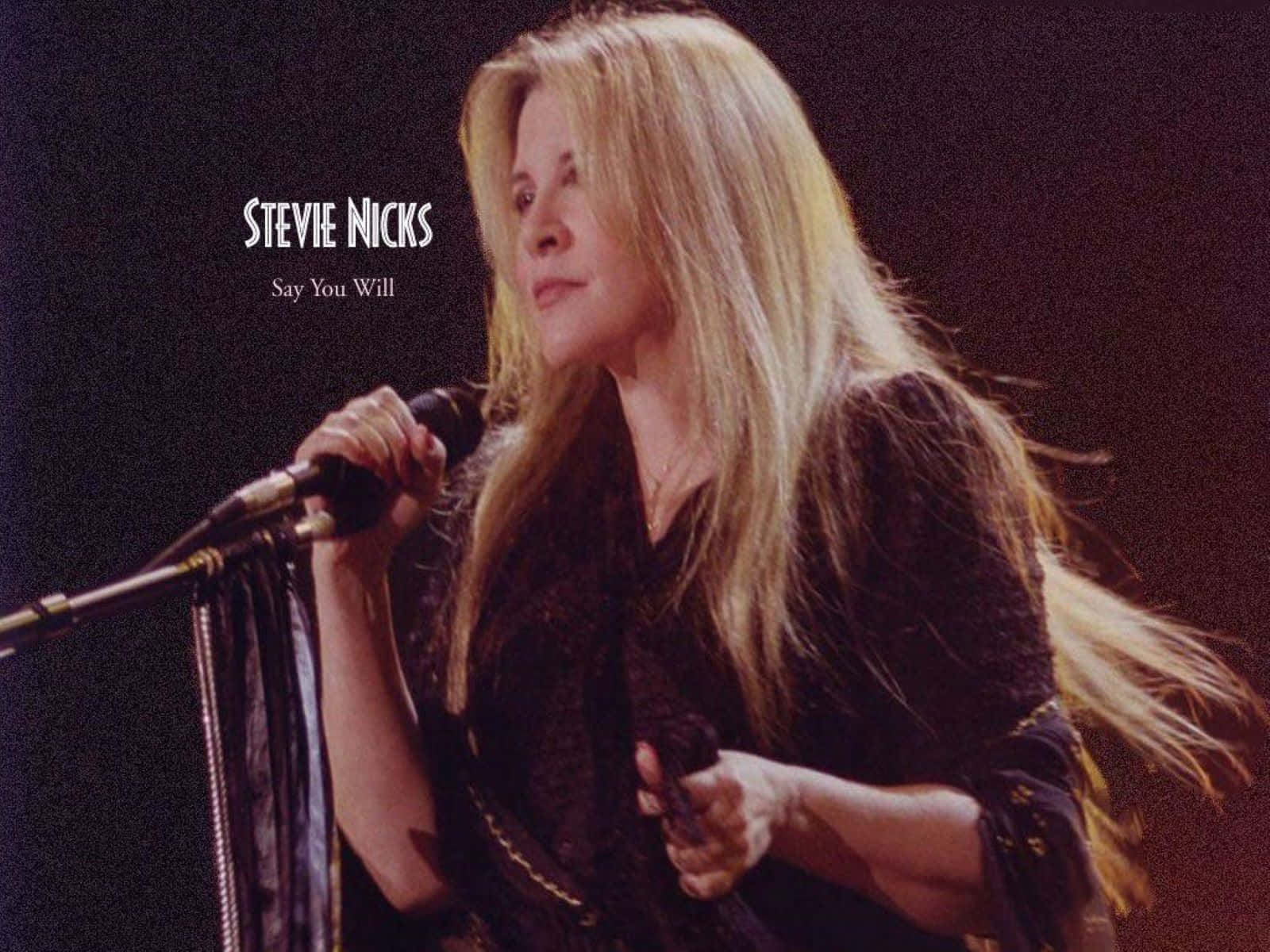 Stevie Nicks, long blonde hair, microphone, HD Desktop Wallpaper