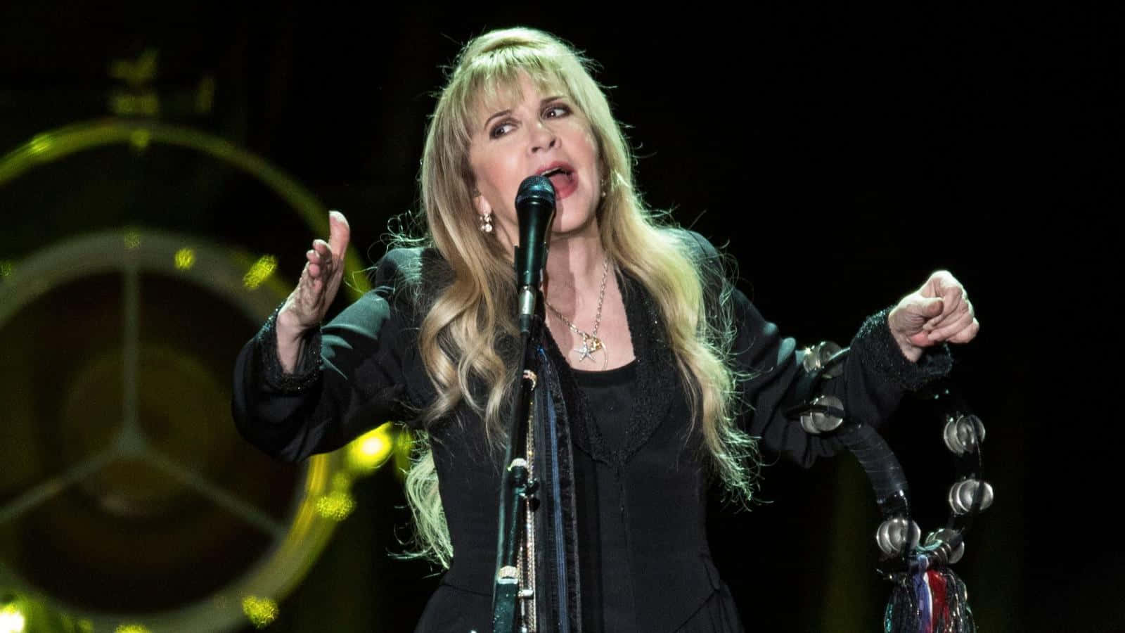 Stevie Nicks, blonde singer, black, HD Desktop Wallpaper