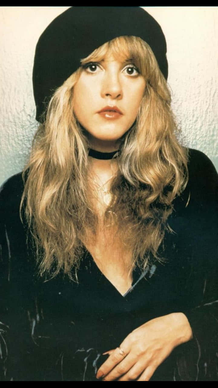 Stevie Nicks, long blonde hair, black beret, HD Phone Wallpaper
