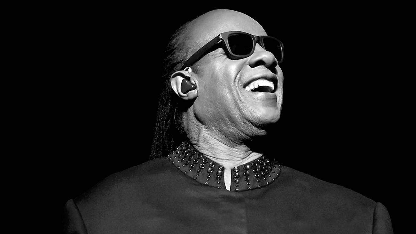 Stevie Wonder, black and white portrait, sunglasses, HD Desktop Wallpaper