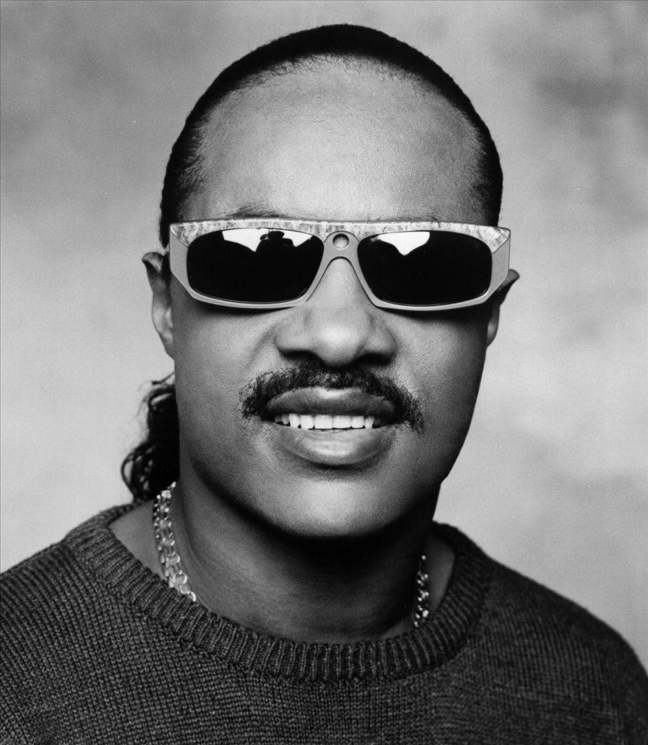 Stevie Wonder, sunglasses, mustache, SD Phone Wallpaper