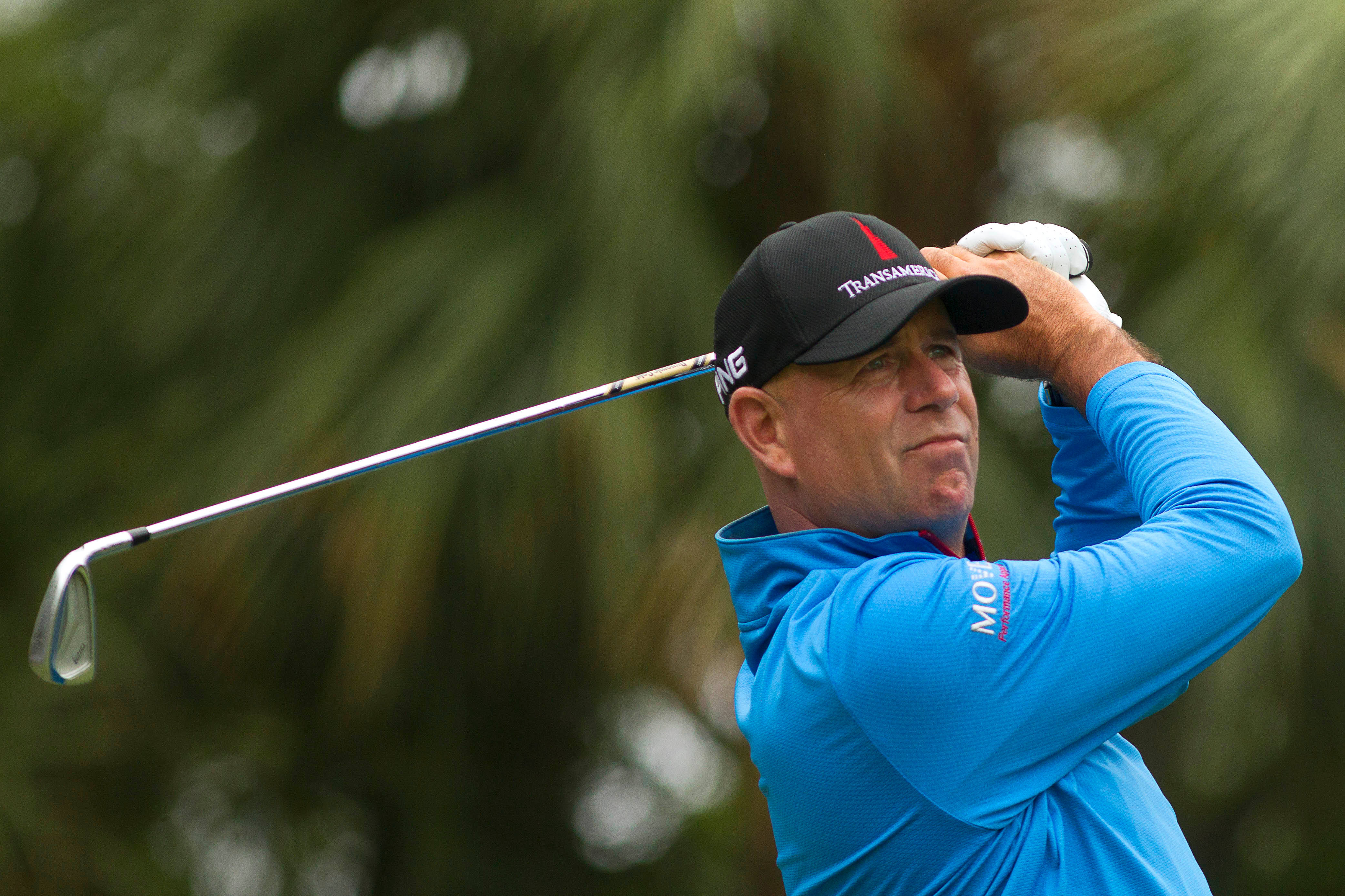 Stewart Cink, blue shirt, black cap, 4K Desktop Wallpaper