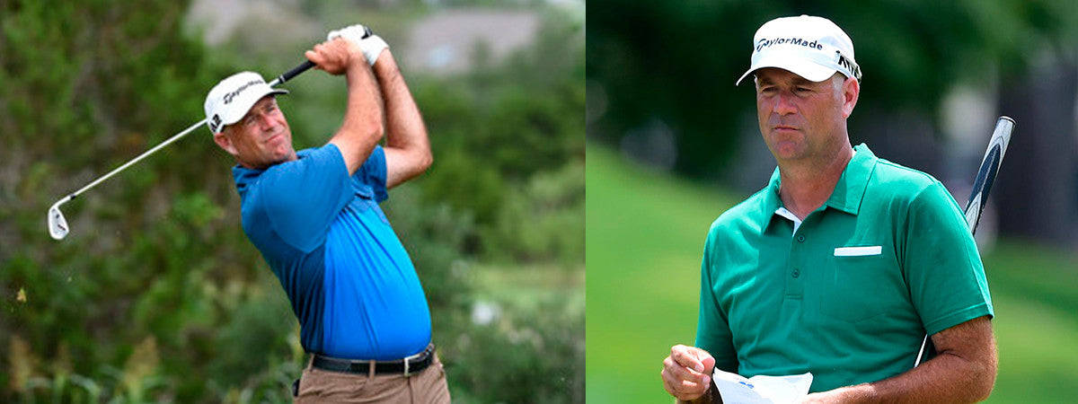 Stewart Cink, blue shirt, green foliage, SD Desktop Wallpaper