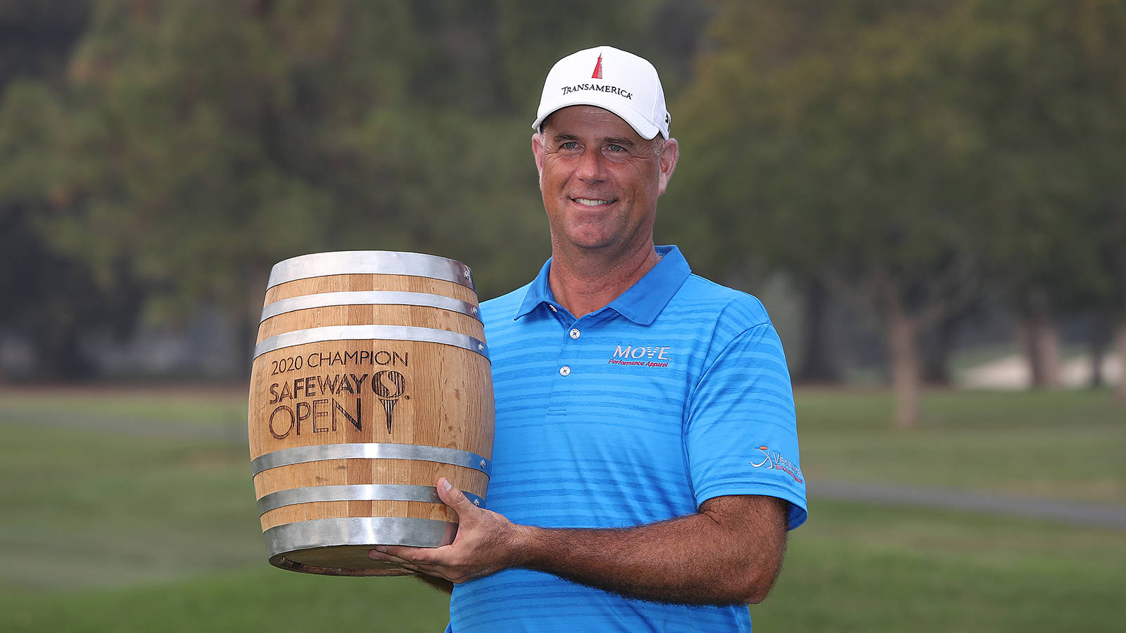 Stewart Cink, 2020 Champion Safeway Open, wooden barrel trophy, HD Desktop Wallpaper