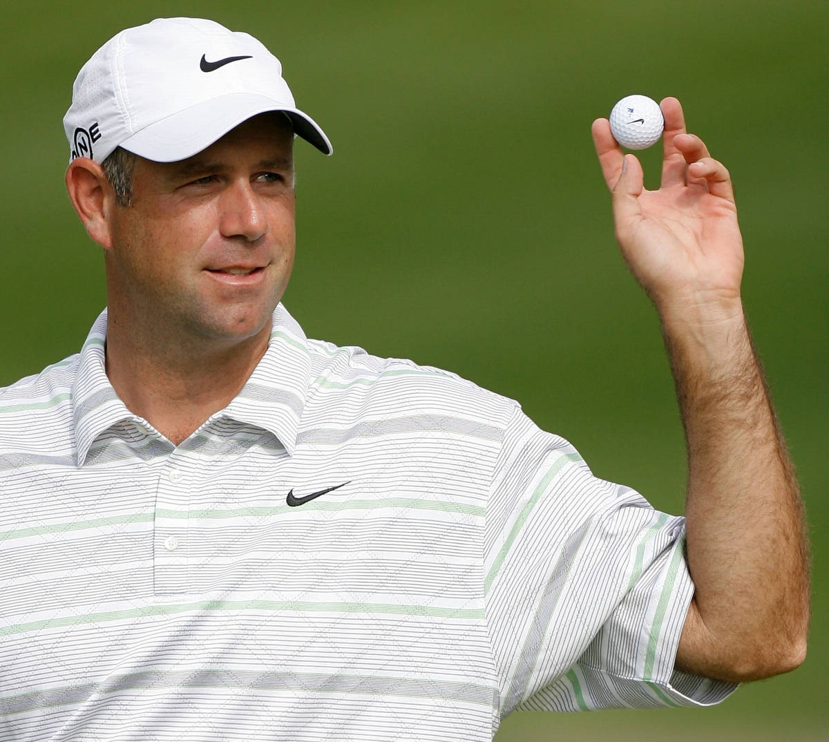 Stewart Cink, striped polo, white cap, SD Desktop Wallpaper