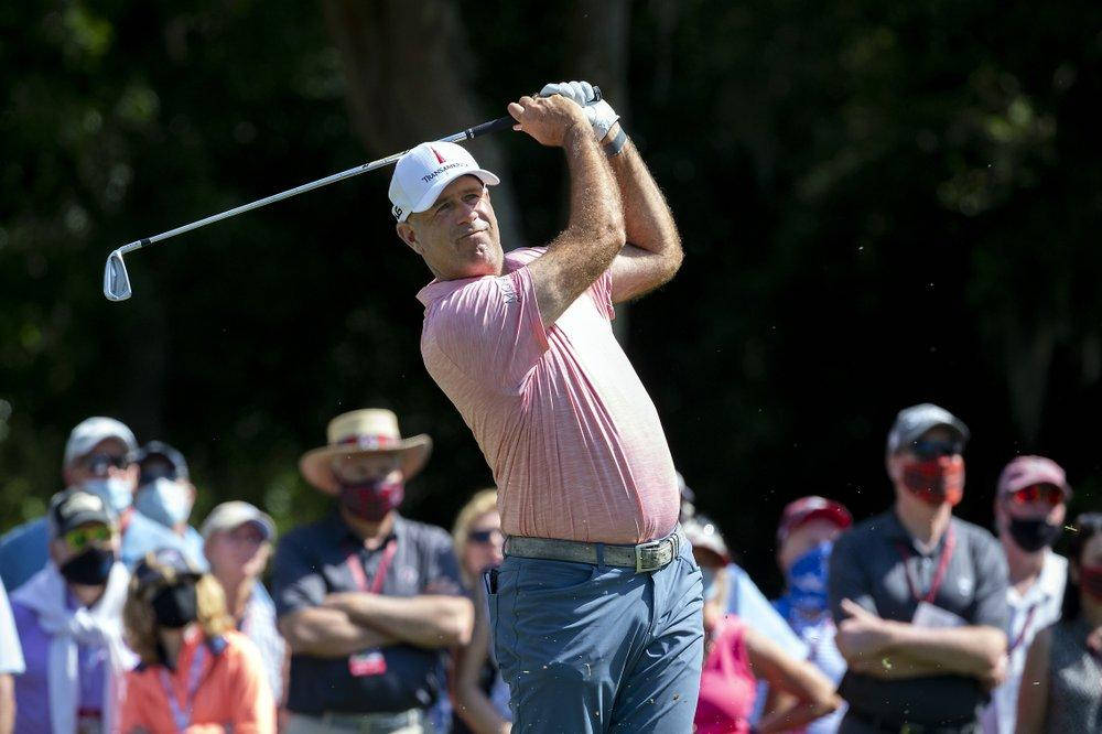 Stewart Cink, pink shirt, swing, SD Desktop Wallpaper