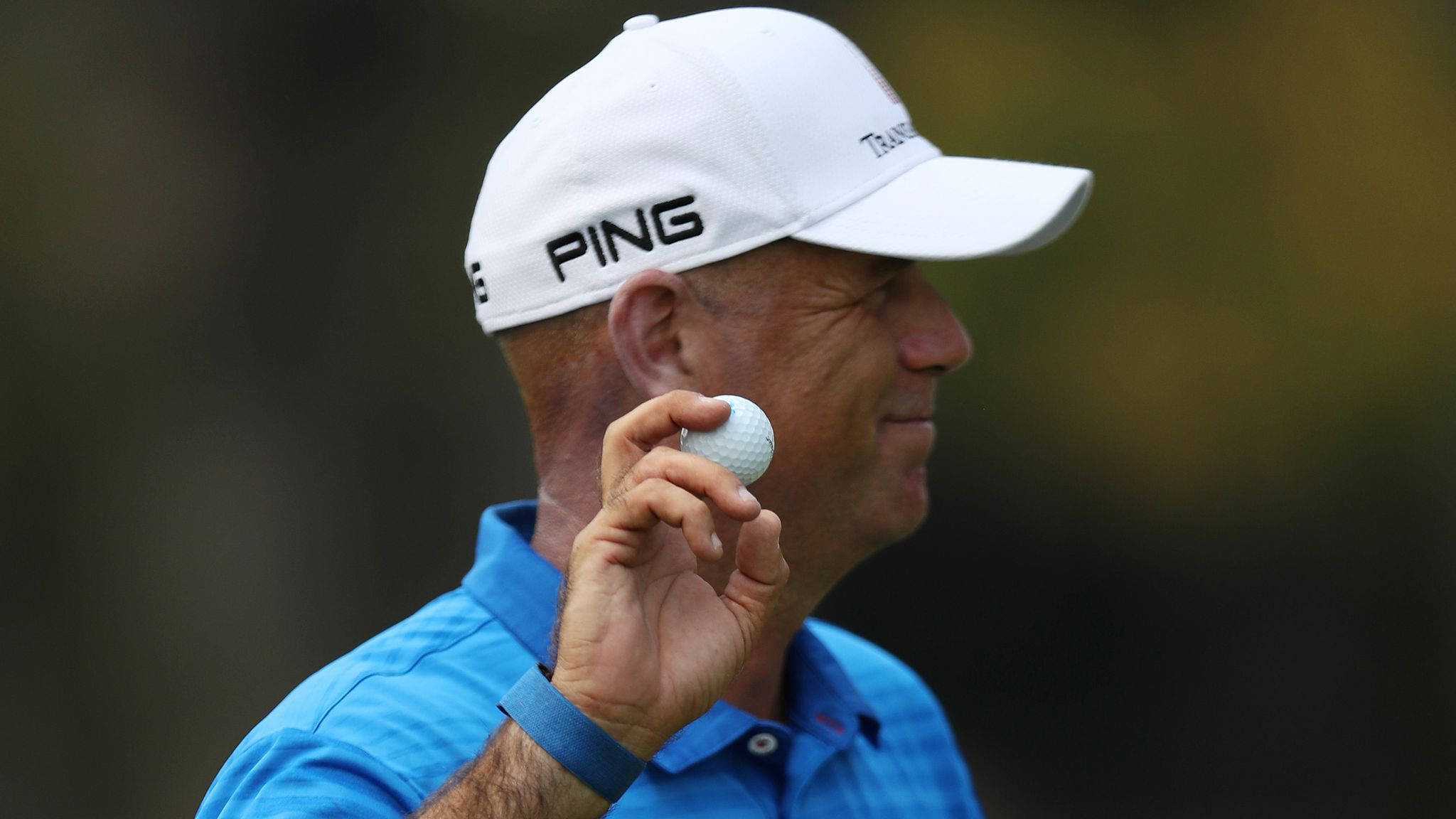 Stewart Cink, blue shirt, white cap, Full HD Desktop Wallpaper