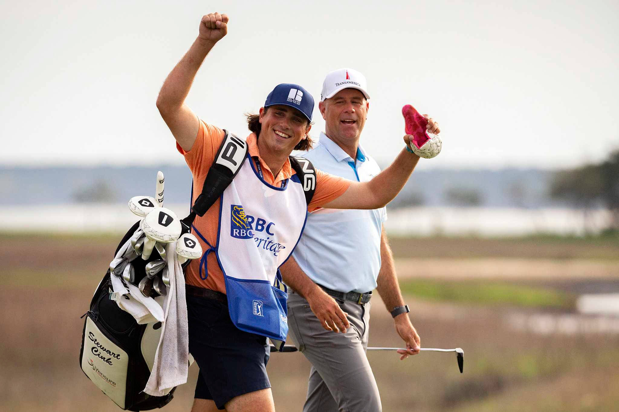 Stewart Cink, caddy, golfers, Full HD Desktop Wallpaper