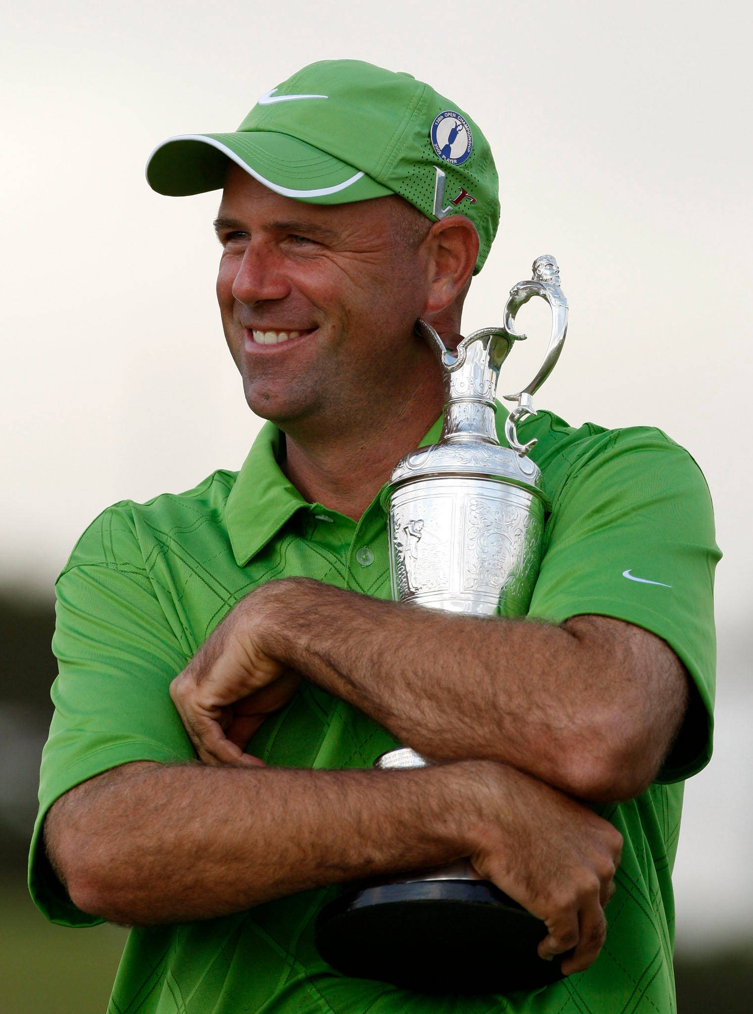 Stewart Cink, green shirt, cap, Full HD Phone Wallpaper