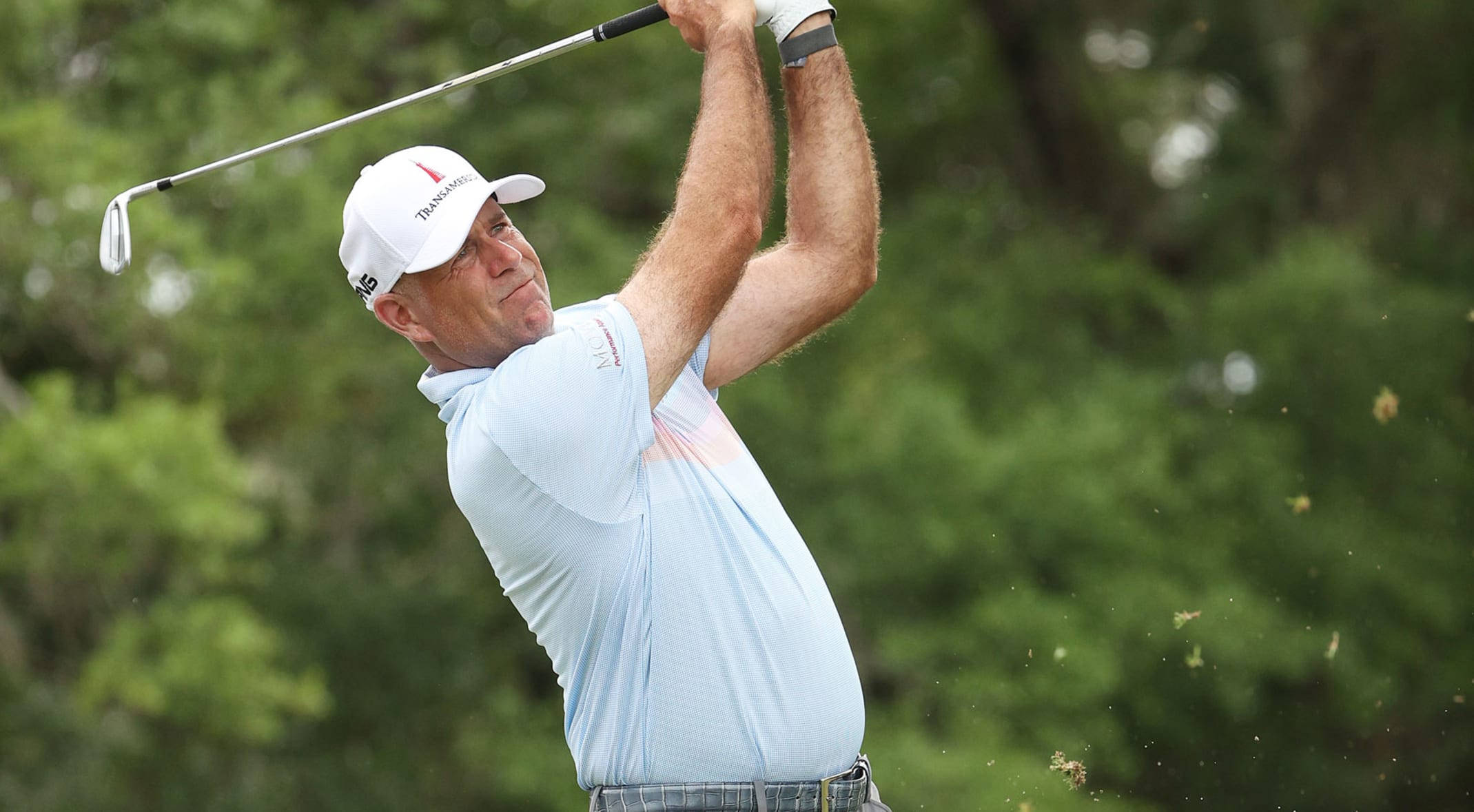 Stewart Cink, golfer, mid-swing, Full HD Desktop Wallpaper