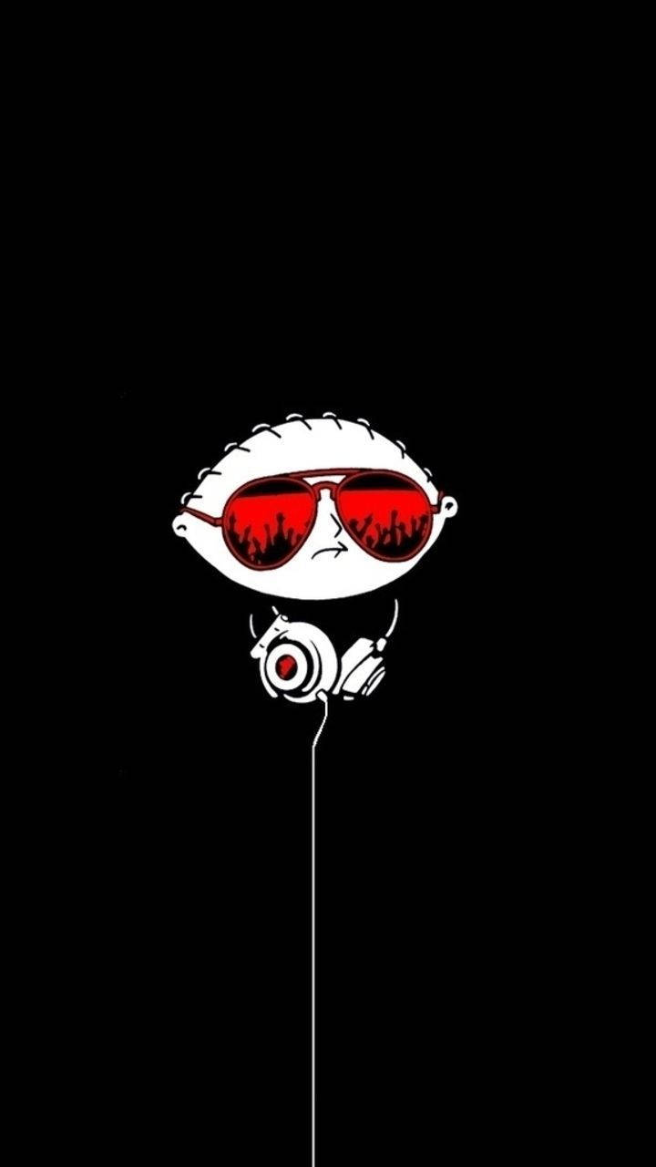 Stewie Griffin, red sunglasses, headphones, HD Phone Wallpaper