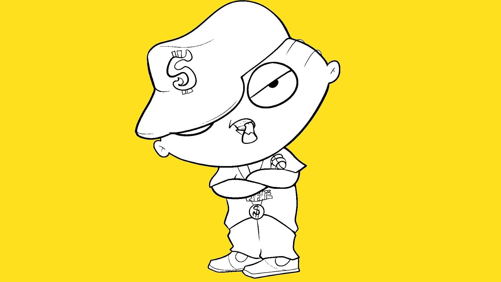 Stewie Griffin, dollar-sign cap, outfit, Full HD Desktop Wallpaper
