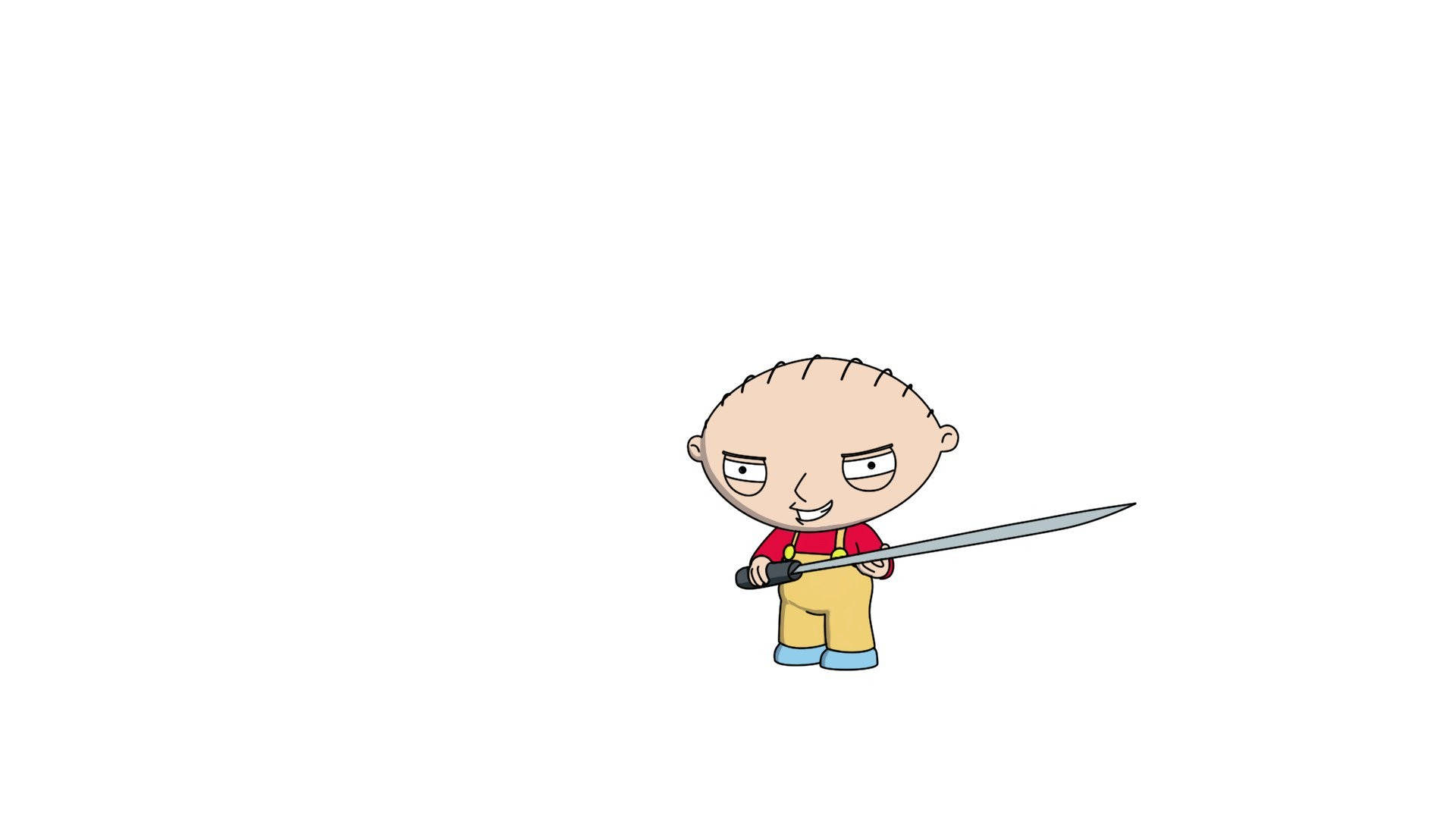 Stewie Griffin, sword, cartoon baby, Full HD Desktop Wallpaper