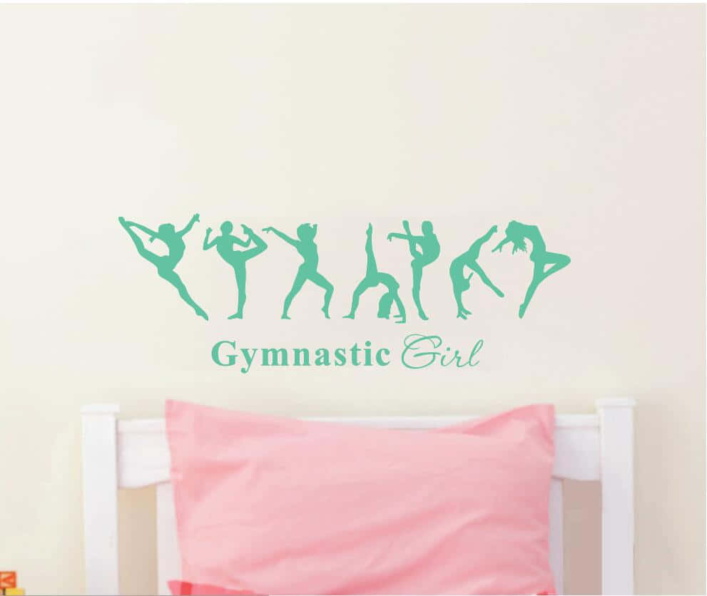 gymnast, teal, pale wall, SD Desktop Wallpaper