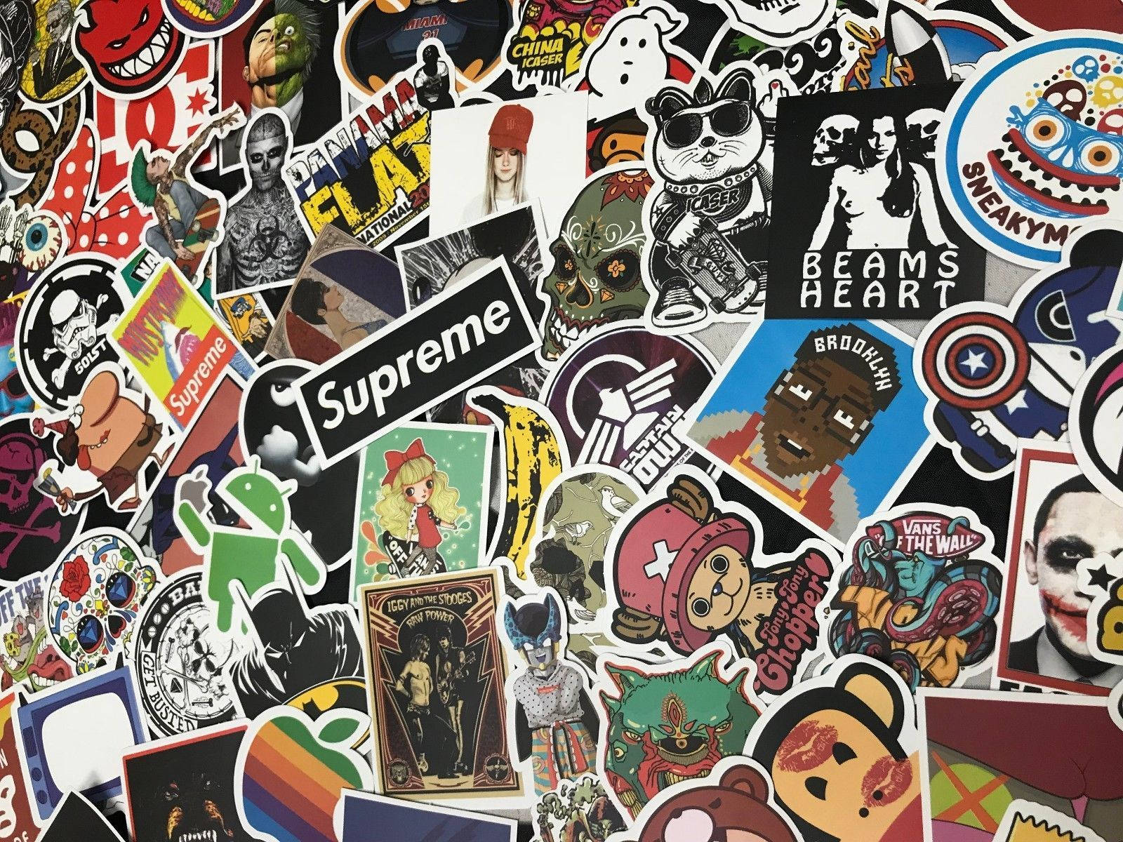 iconic stickers, aesthetic stickers, pop culture icons, HD Desktop Wallpaper