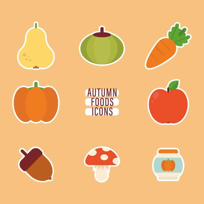 autumn aesthetic, flat design icons, pear, SD Desktop Wallpaper