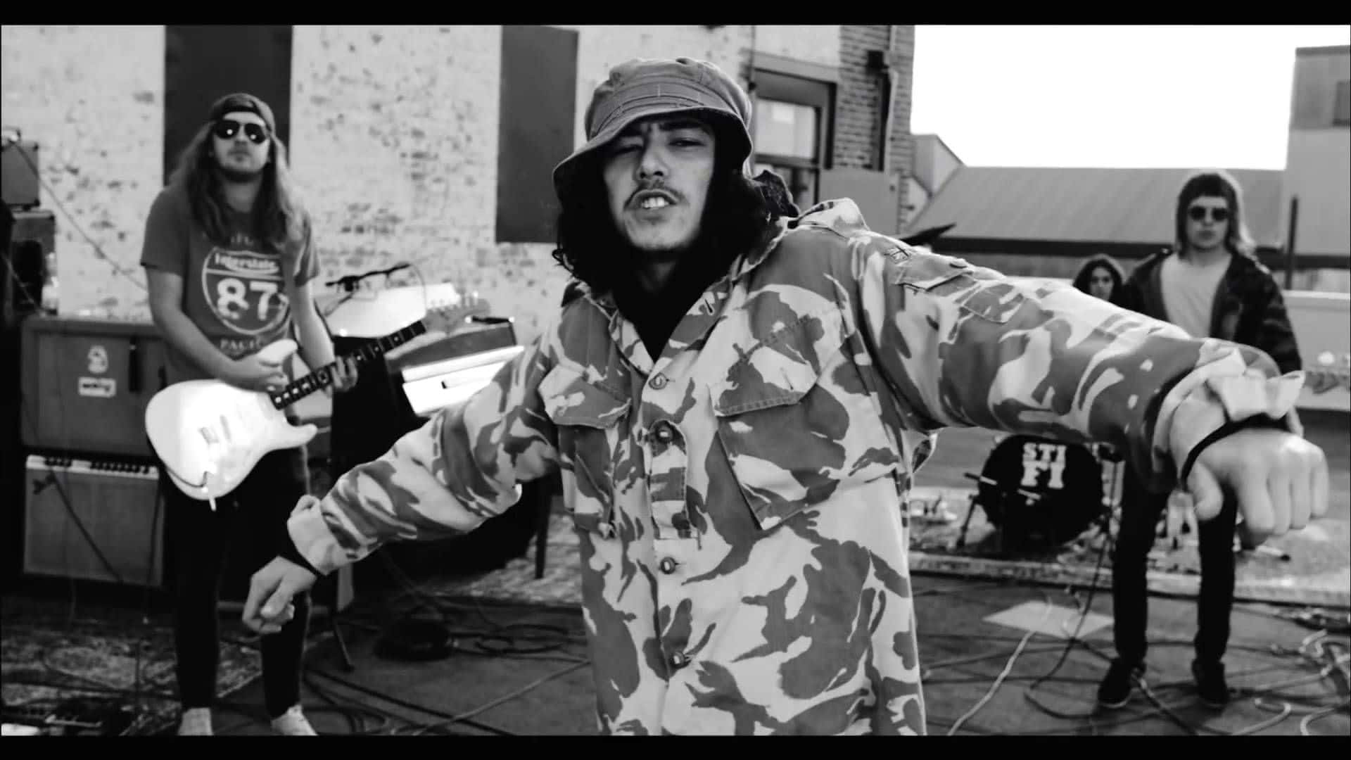 Sticky Fingers, rooftop, camouflage jacket, Full HD Desktop Wallpaper