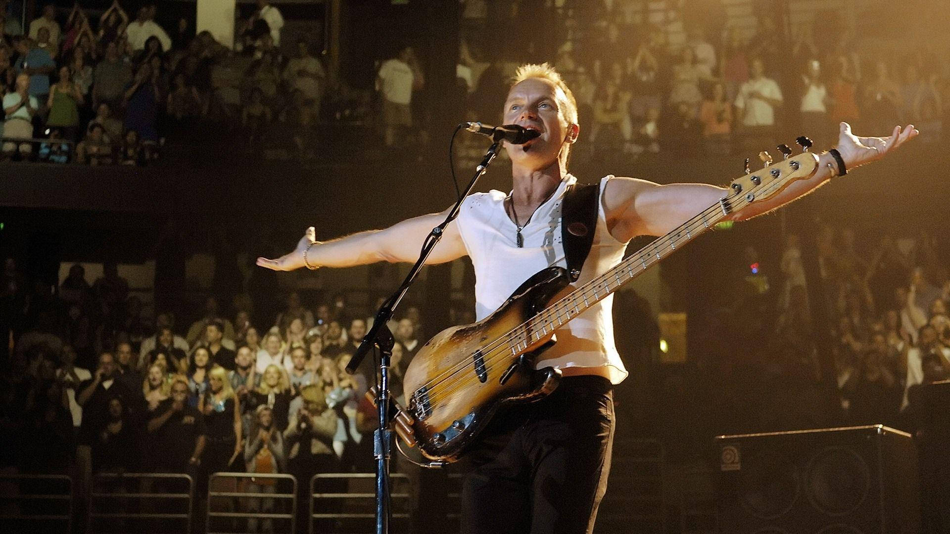 Sting, bassist, stage, Full HD Desktop Wallpaper