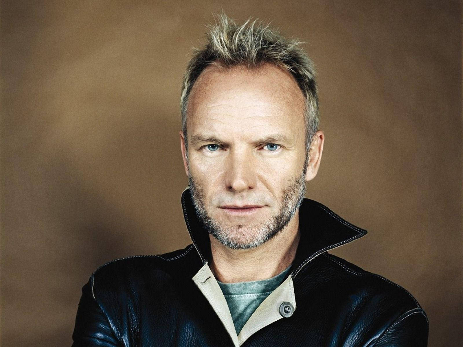 Sting, black leather jacket, spiky gray hair, HD Desktop Wallpaper