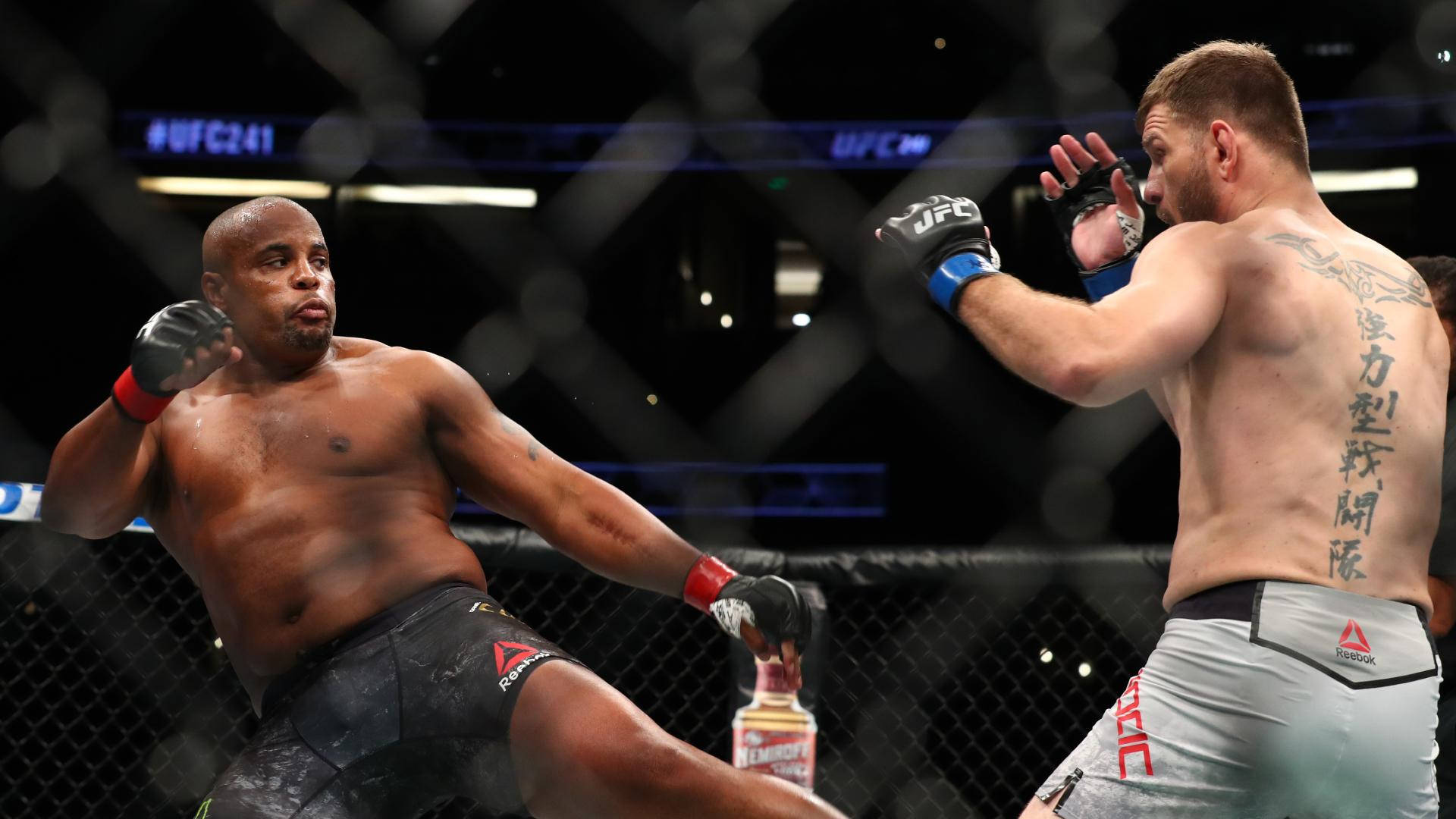 Stipe Miocic, MMA fighters, cage match, Full HD Desktop Wallpaper