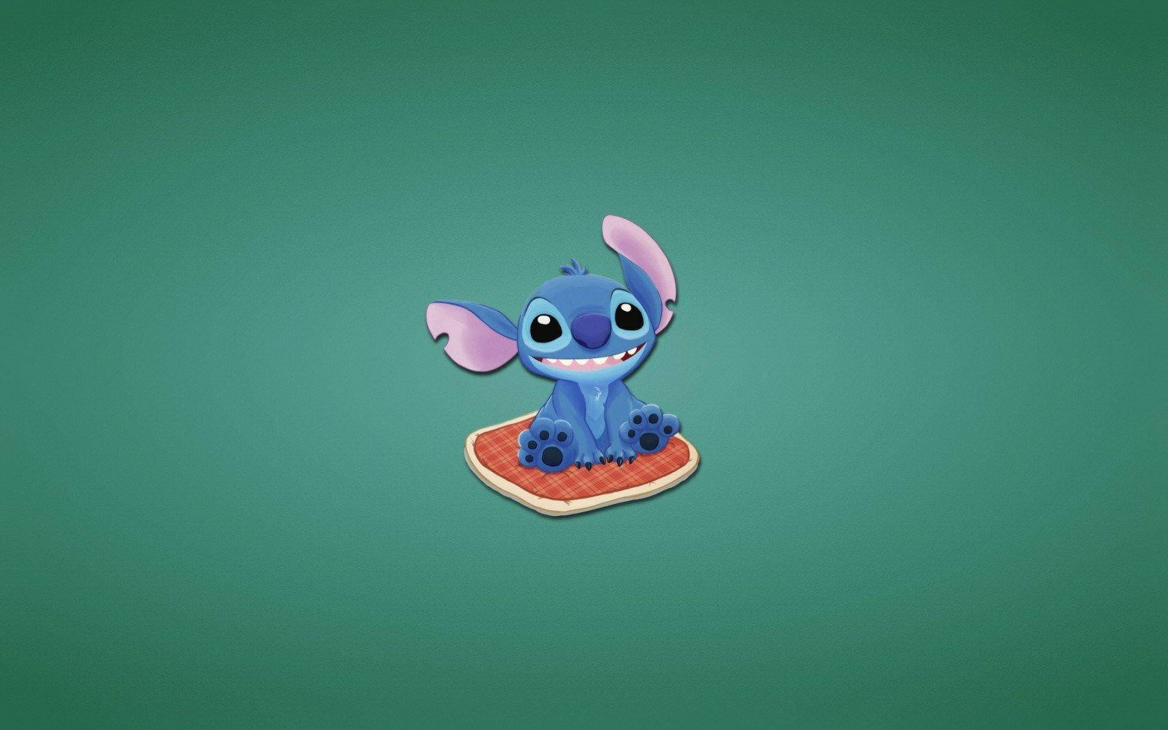Stitch 3d, blue alien, pink ears, HD Desktop Wallpaper