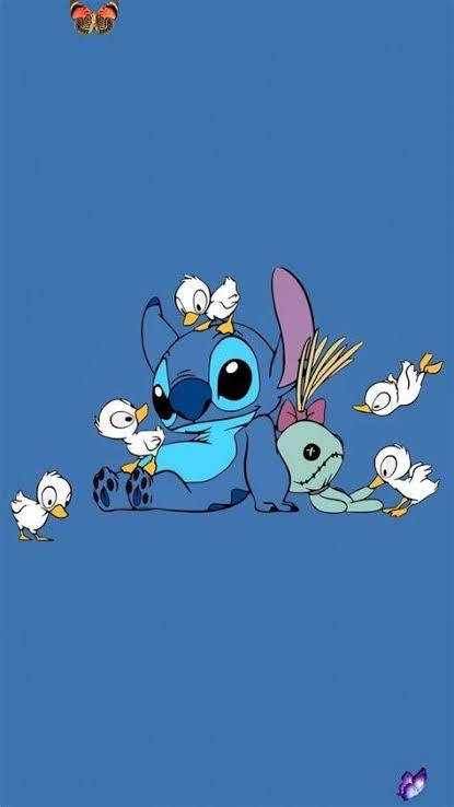 Stitch, ducklings, stitched doll, SD Phone Wallpaper