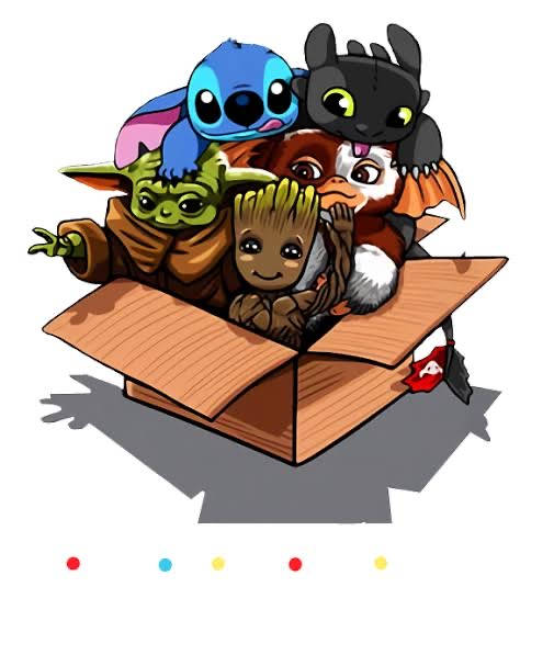 Stitch, cardboard box, animated characters, SD Phone Wallpaper