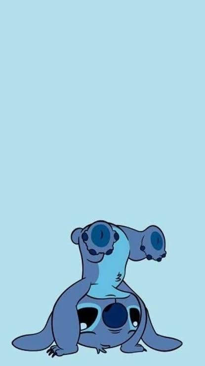 Stitch, blue cartoon alien, large eyes, SD Phone Wallpaper