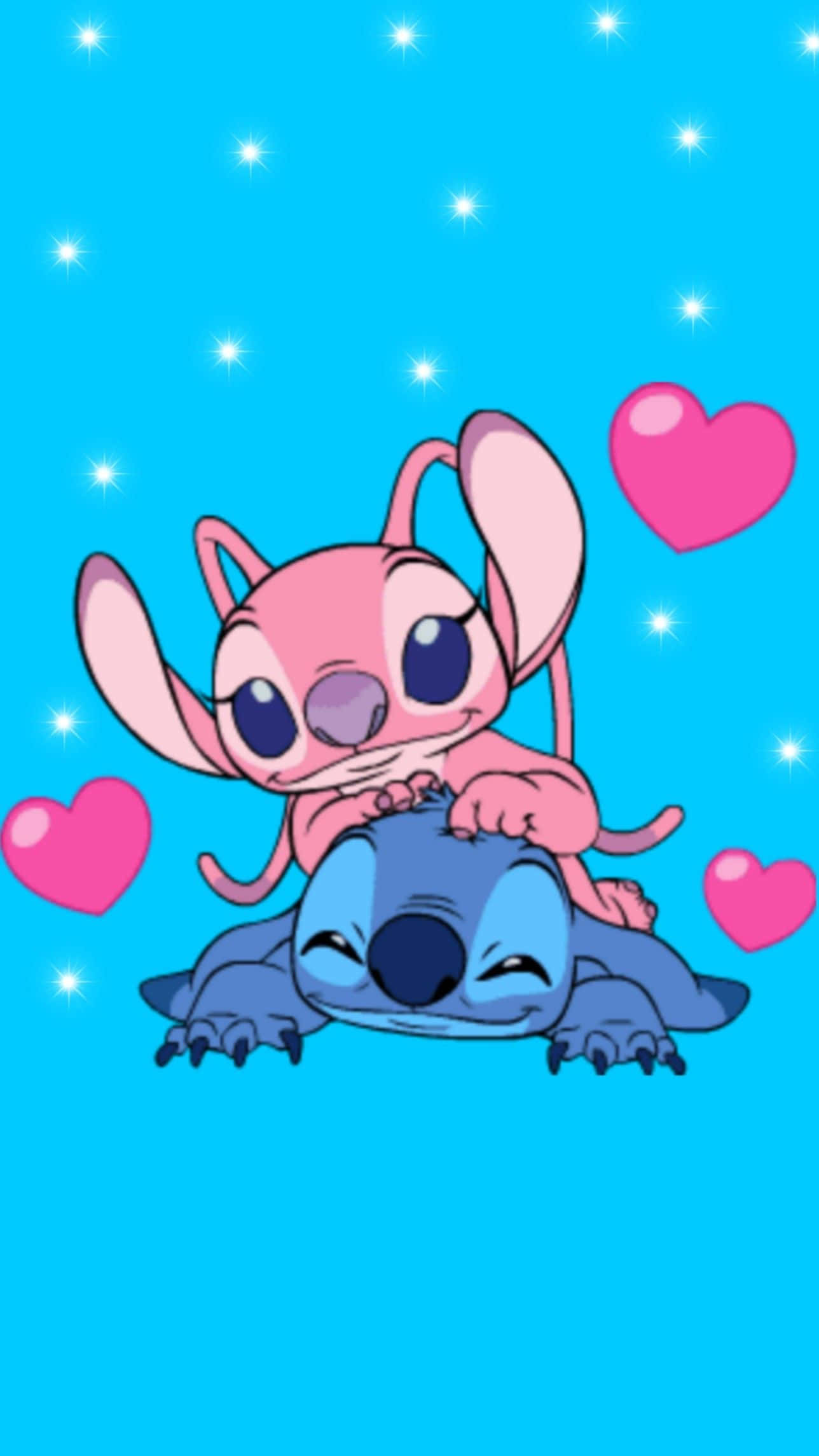 Stitch, blue Stitch, bright blue sky, Full HD Phone Wallpaper