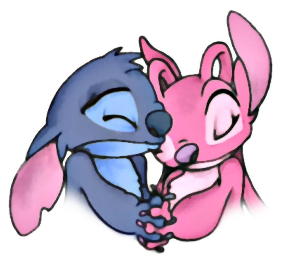 Stitch Angel, blue, pink, SD Desktop Wallpaper