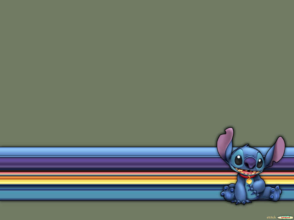 Stitch Computer, blue alien character, big ears, SD Desktop Wallpaper