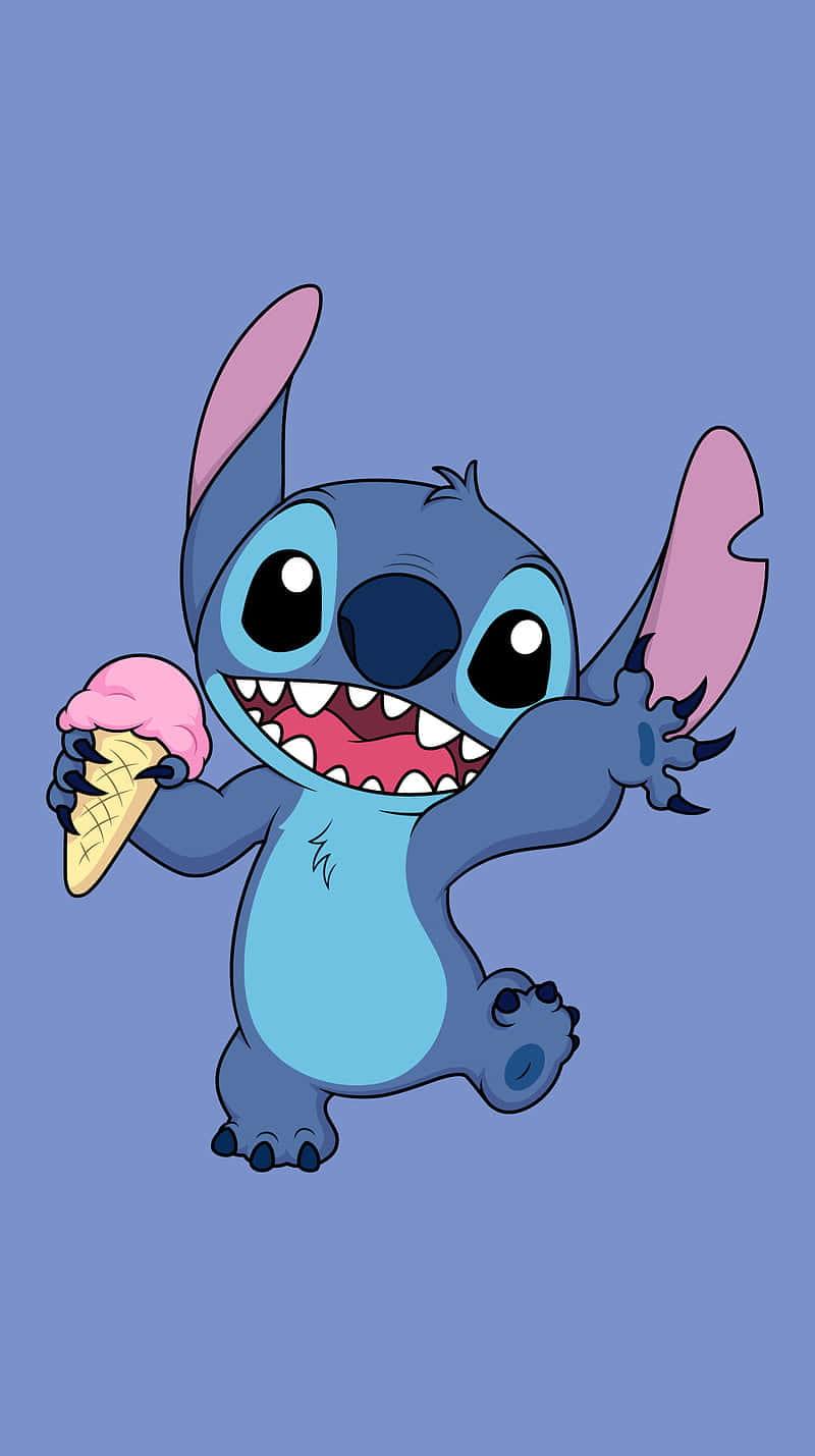 Stitch Computer, 800 x 1429, blue alien character, HD Phone Wallpaper