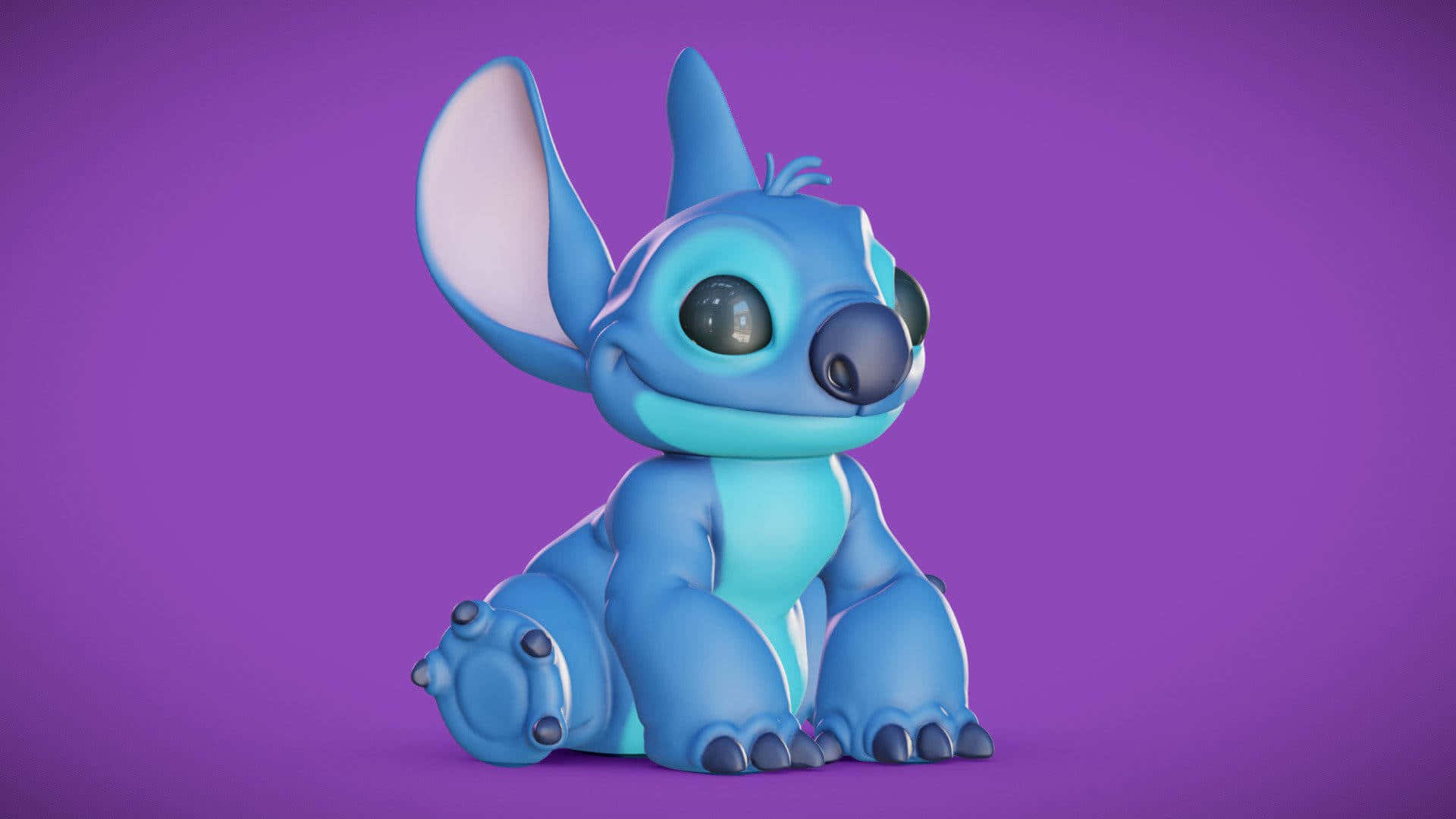 Stitch Computer, blue alien, large ears, Full HD Desktop Wallpaper