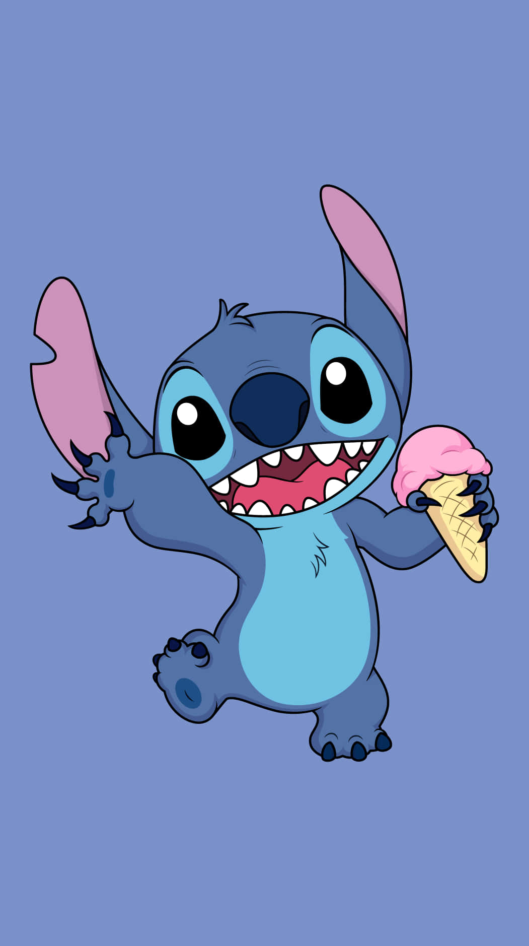 Stitch Computer, blue alien, big eyes, HD Phone Wallpaper