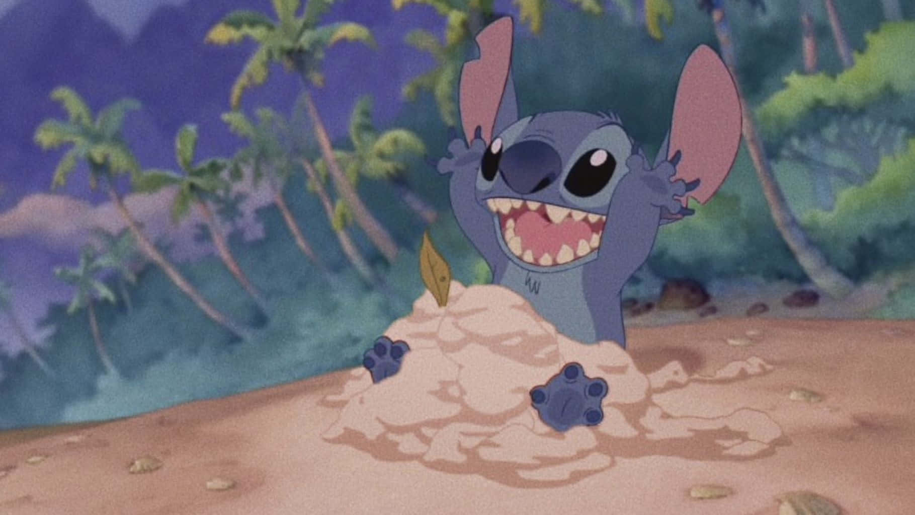 Stitch Computer, blue alien, big ears, HD Desktop Wallpaper