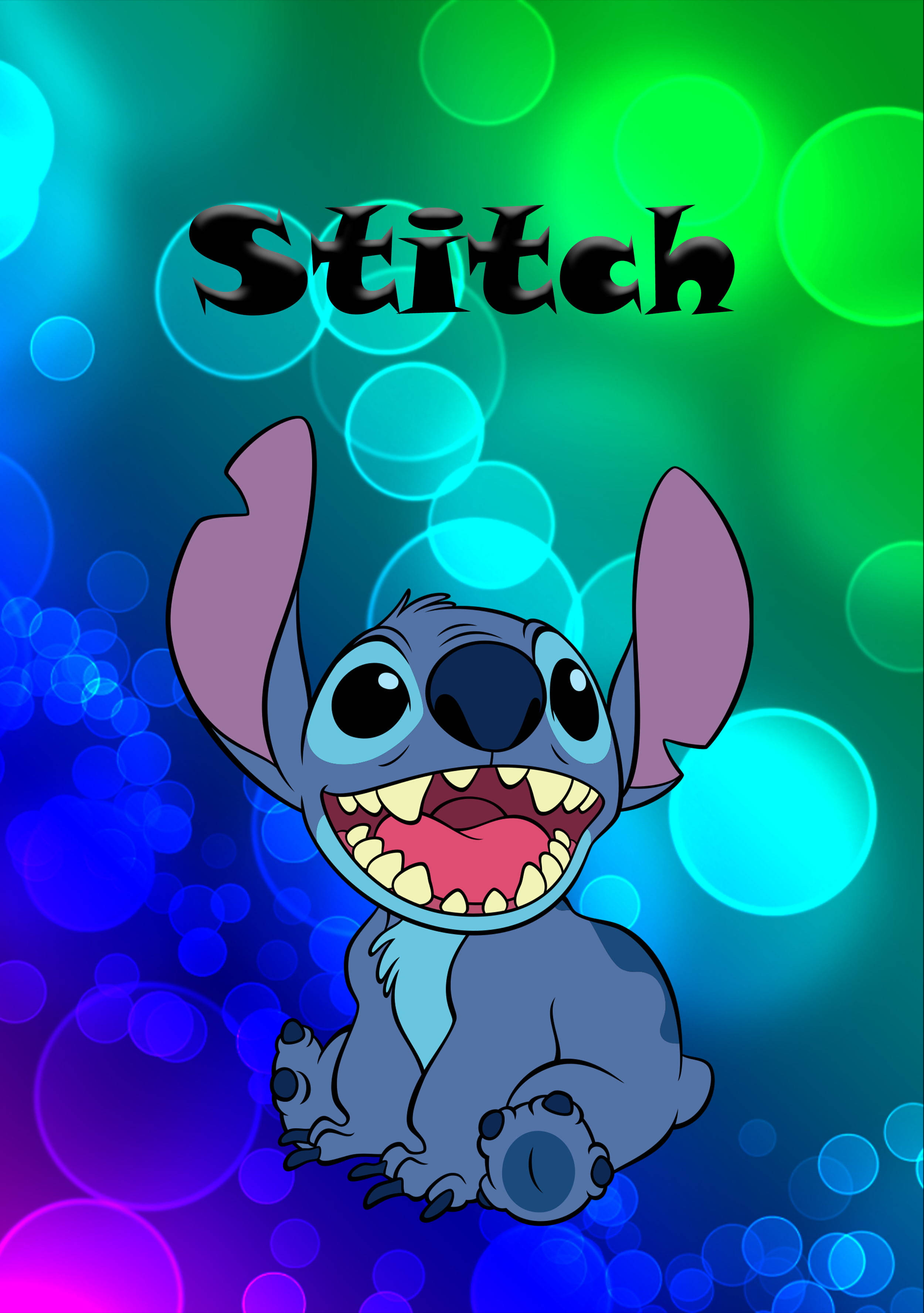 Stitch, Disney, blue alien character, 2K Phone Wallpaper