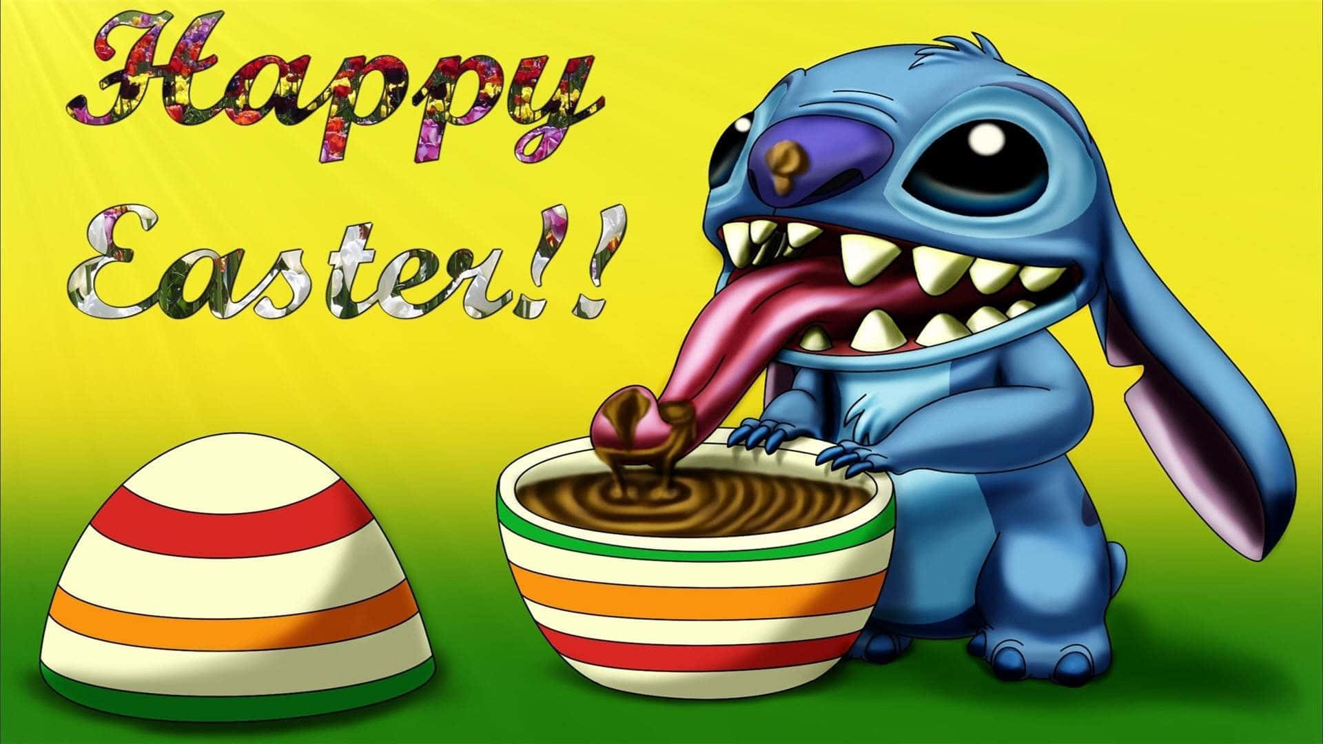 Stitch, Disney, Easter, Full HD Desktop Wallpaper