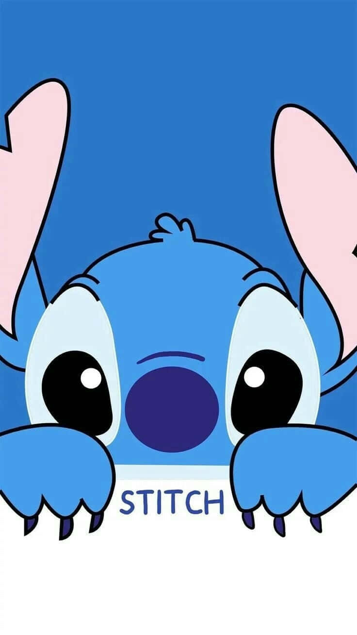 Stitch Disney, blue cartoon alien, big eyes, HD Phone Wallpaper