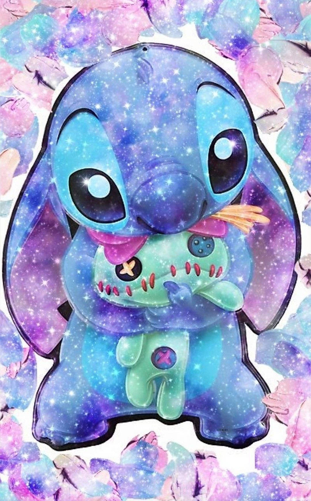 Stitch Galaxy, blue alien, galaxy skin, HD Phone Wallpaper