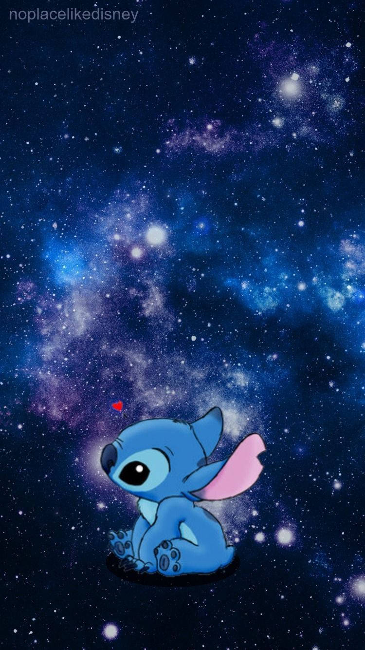 Stitch Galaxy, Navy Blue, blue alien character, HD Phone Wallpaper