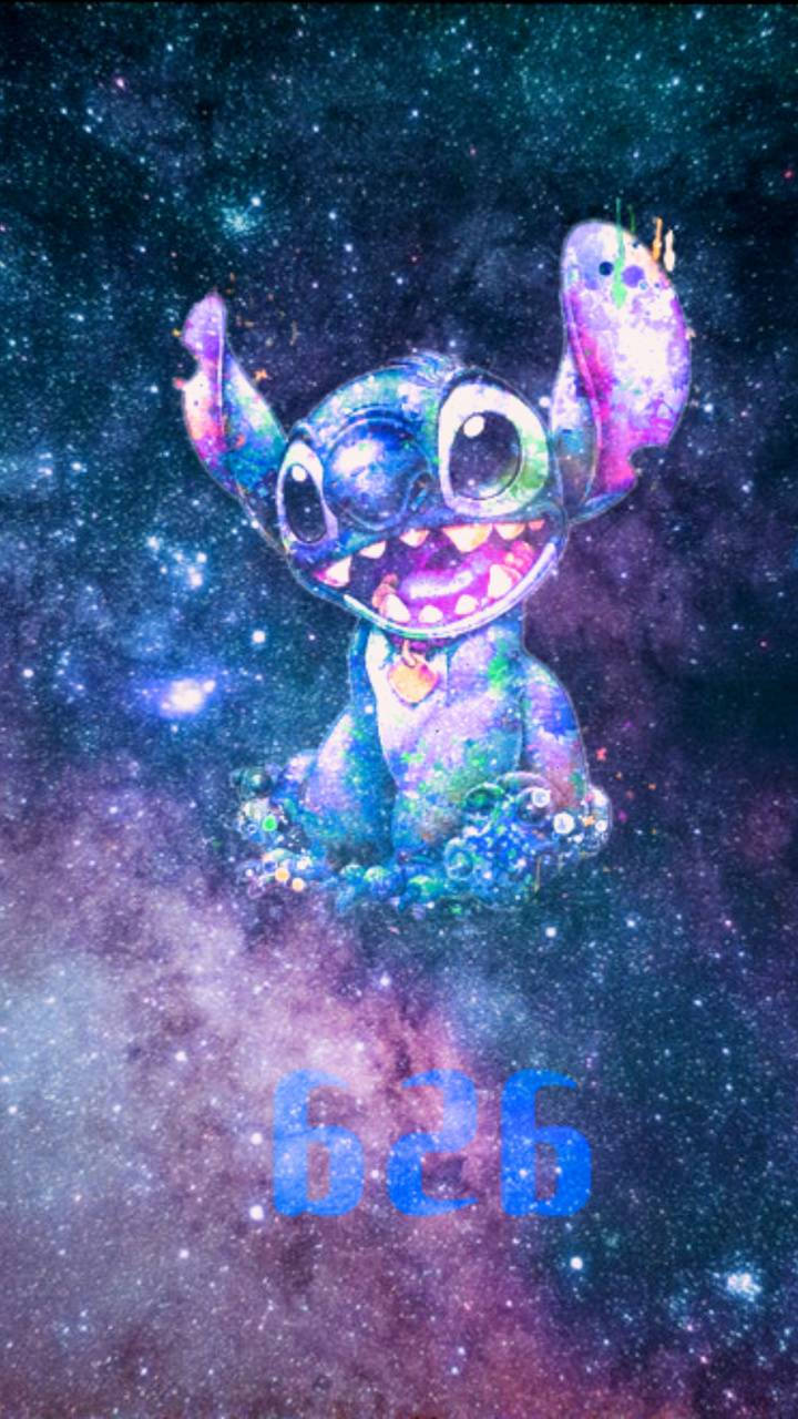 Stitch Galaxy, cosmic nebula, stars, HD Phone Wallpaper