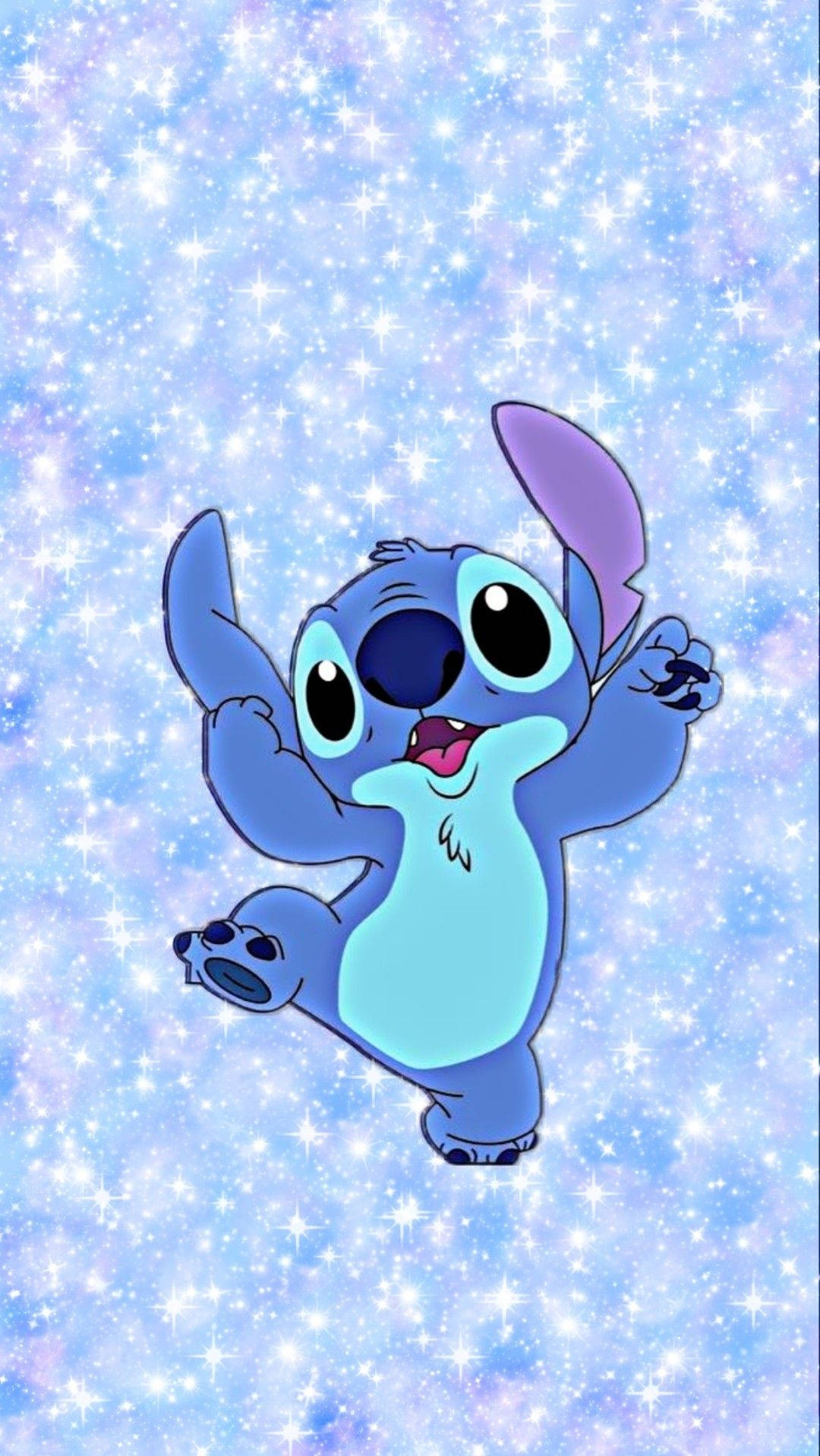Stitch Galaxy, blue alien character, dancing, HD Phone Wallpaper
