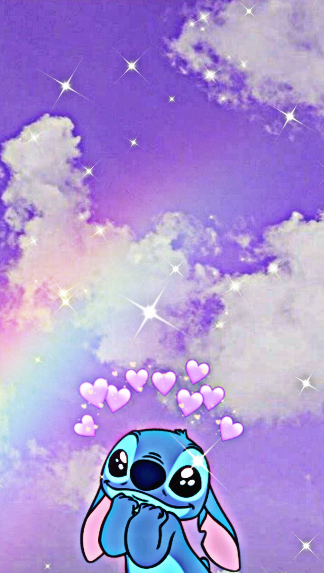 Stitch Galaxy, blue alien, big eyes, HD Phone Wallpaper