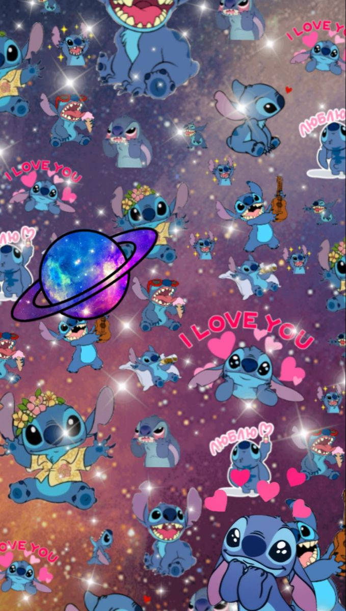 Stitch Galaxy, Stitch, galaxy, SD Phone Wallpaper