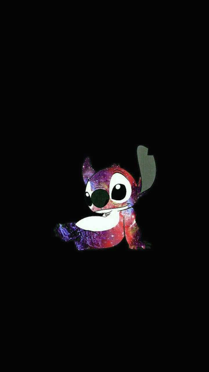Stitch Galaxy, galaxy-patterned, black background, HD Phone Wallpaper
