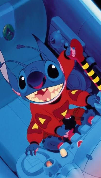 Stitch, blue alien, big eyes, SD Phone Wallpaper