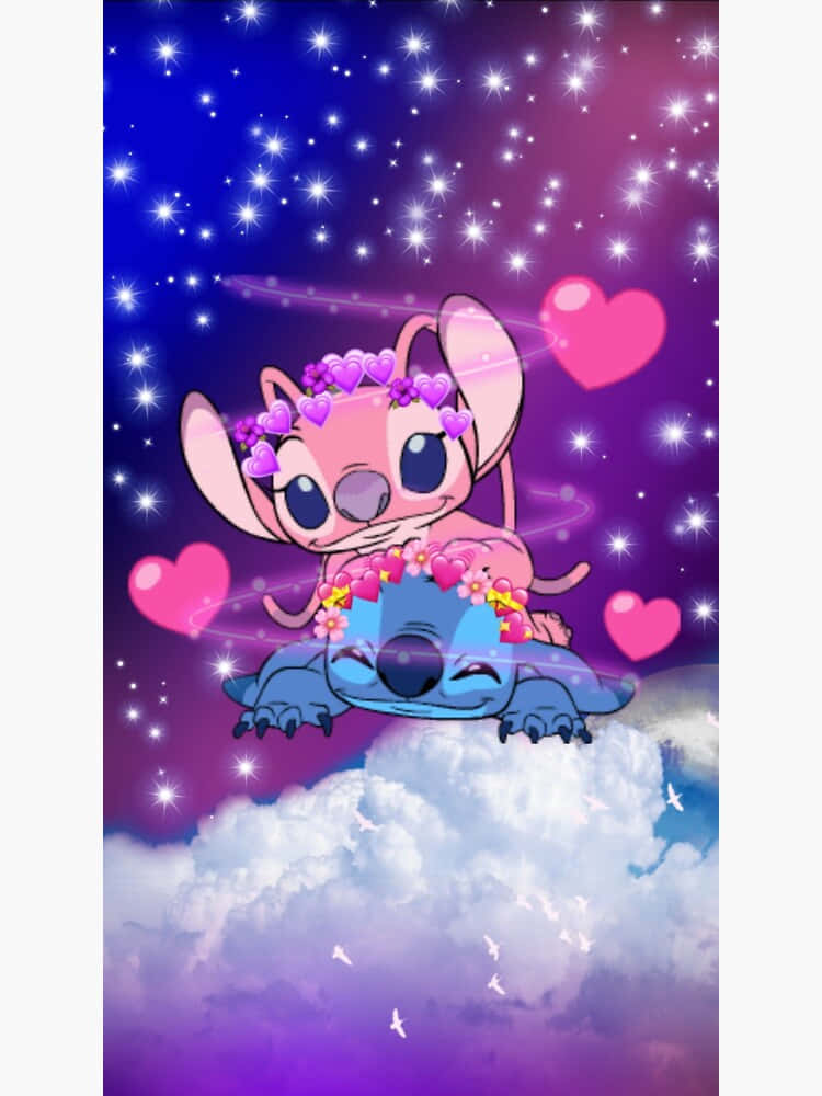 Stitch, pink Stitch, blue Stitch, SD Phone Wallpaper