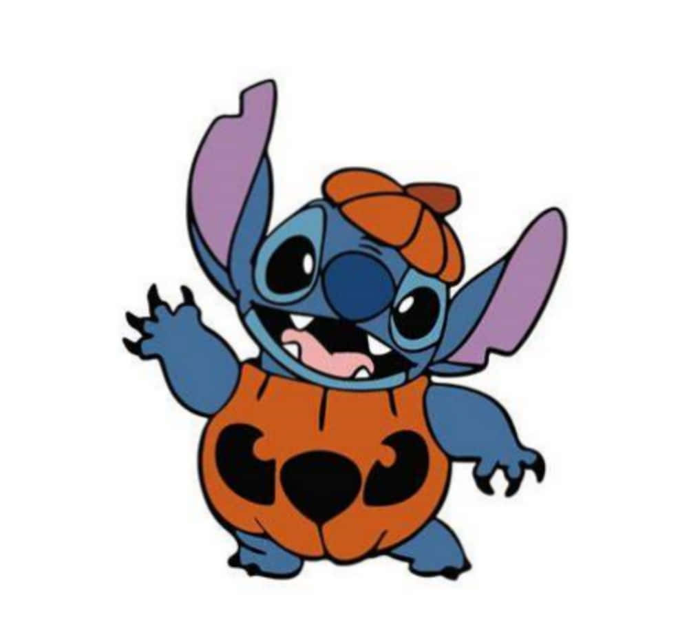 Stitch, Halloween, pumpkin suit, SD Desktop Wallpaper