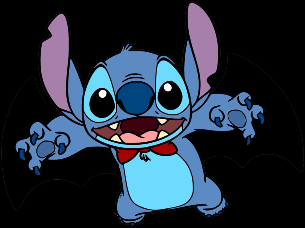 Stitch, Halloween, bat wings, SD Desktop Wallpaper